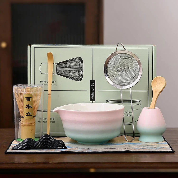 Low MOQ Japanese Ceremonial Grade Matcha Set Good Sale Ceramic Chawan Matcha Packaging with Box