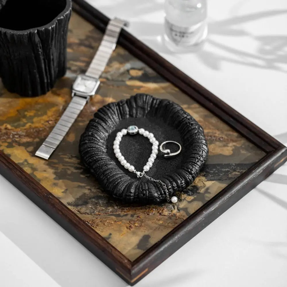 Ceramic Jewelry Storage Tray Creative Portable Jewelry Display Rack Artistic Multi-Function Storage Plate Photography Props