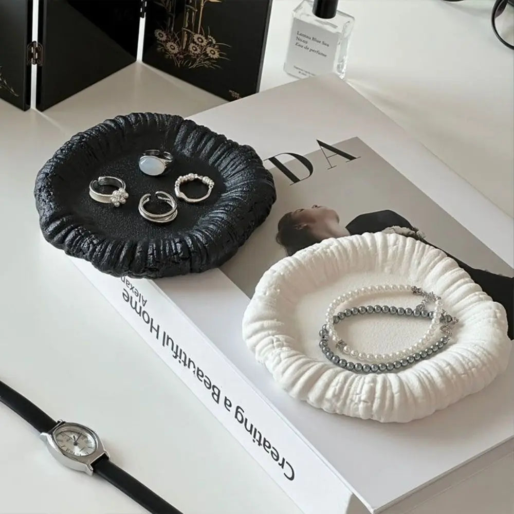 Ceramic Jewelry Storage Tray Creative Portable Jewelry Display Rack Artistic Multi-Function Storage Plate Photography Props