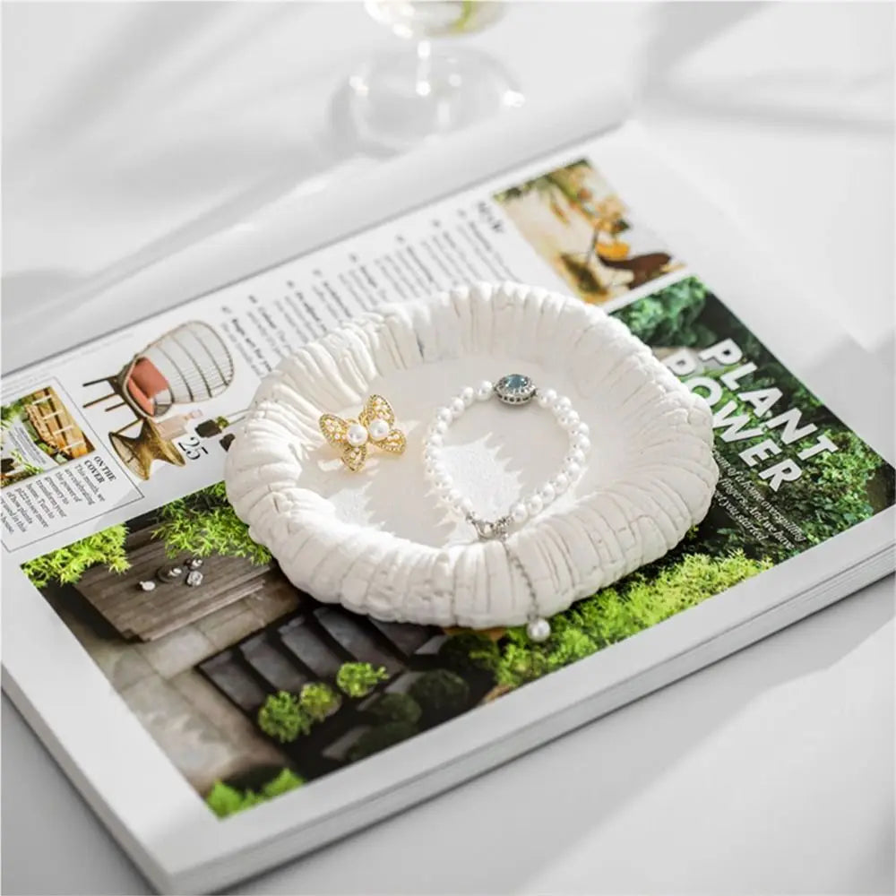 Ceramic Jewelry Storage Tray Creative Portable Jewelry Display Rack Artistic Multi-Function Storage Plate Photography Props