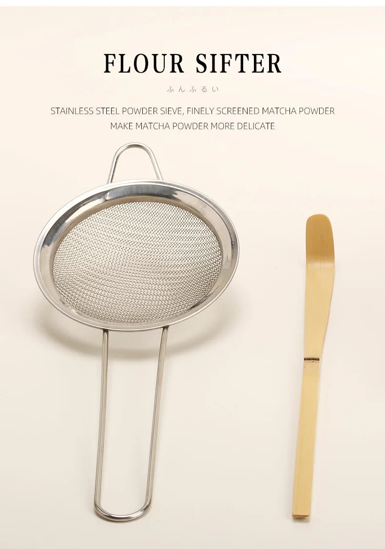 5/10PCS Matcha Whisk Set for Beginners Elegant Bamboo Wood Japanese Matcha Tea Making Kit with Whisk Holder Scoop Sifter