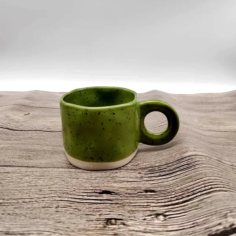 Ceramic Mug 250ml Ring Handl Coffee Milk Modern Print Porcelain Mug Handmade Ceramic Hot Chocolate Cup Couple Handgrip Cups