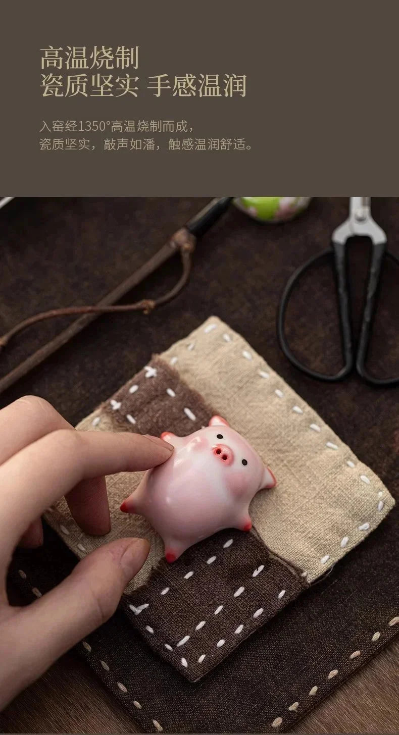 Creative Pig Inside Ceramic Teacup, Funny Bubble Spitting Pig Design, Espresso Coffee Water Mug, Cute Novelty Gift