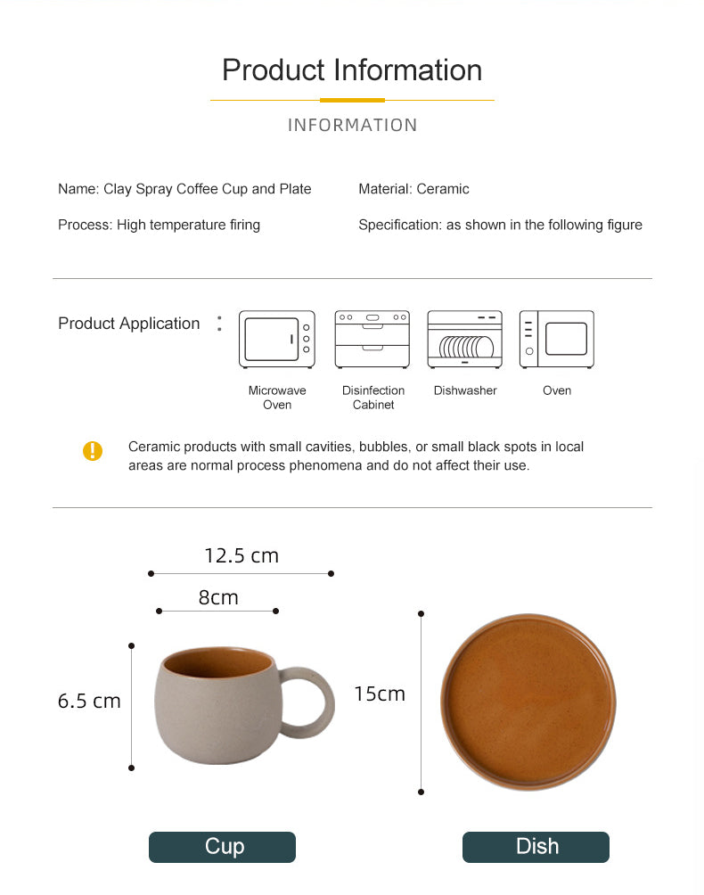 Ceramic Mug set In Japanese Retro Style Minimalist Afternoon Tea Cup Coffee Cup Dessert Mug Valentine's Day Gift cup