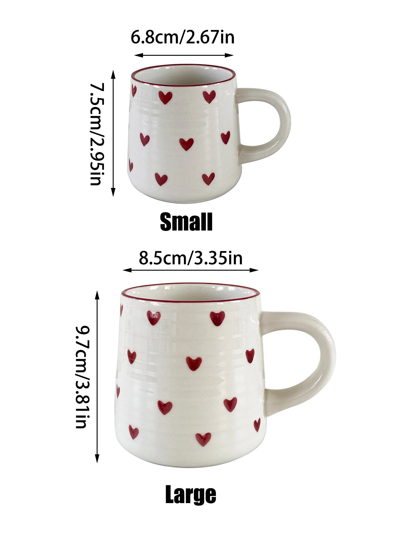 Love Ceramic Mug, Cute Little Love Ceramic Mug Coffee Cup Drinking Cup, Suitable for Home Drinking, Afternoon Tea Drinking, Office Drinking, Coffee Shop Latte Art, Souvenir, Valentine's Day Holiday Gift, Birthday Gift