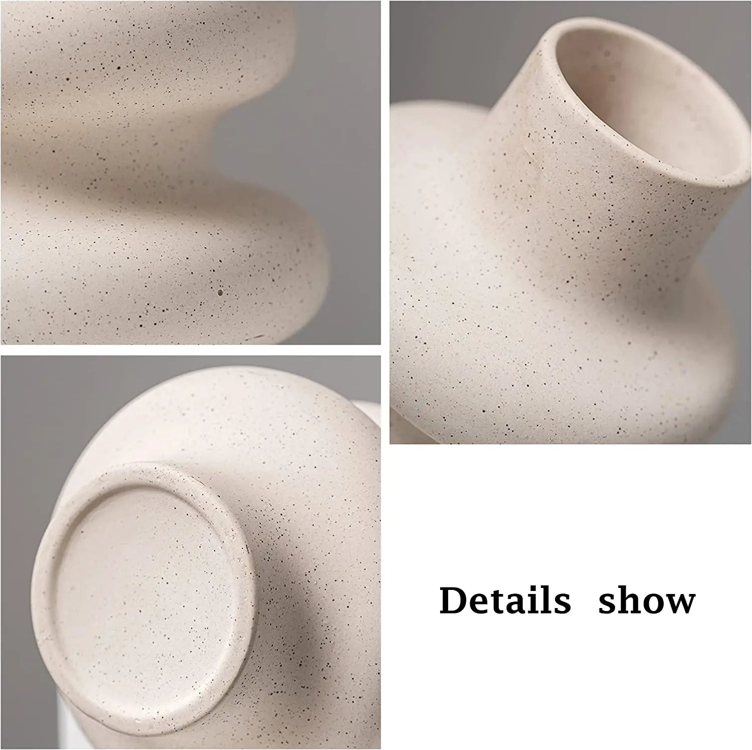 Nordic Style Ceramic Vase Modern White Dried Flower Vases Boho Home Decor Wedding Decoration Accessories Desktop Art Decorations