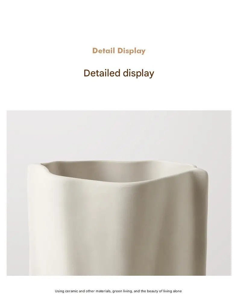 Luxury Holiday Gifts Ceramics Handmade Table Vase Flower Vase Illustrations Home Decor Simplicity Floral Ornaments for Bedroom