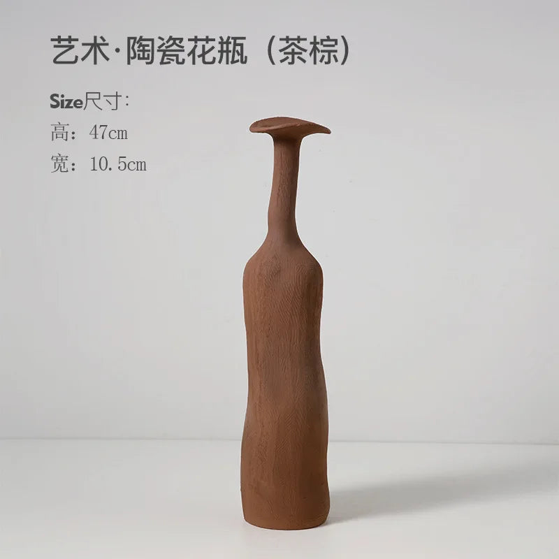Macaron Ceramic Flower Vase Ins Plant Bottle Porcelain Bottles Bedroom Tabletop Decor Ornament Office Living Room Vase Ornament