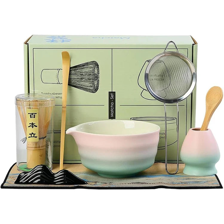 Low MOQ Japanese Ceremonial Grade Matcha Set Good Sale Ceramic Chawan Matcha Packaging with Box