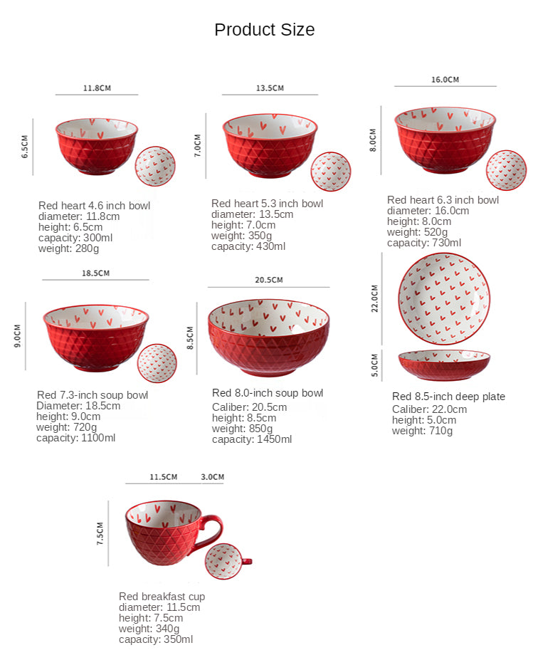 Nordic Dinner Plates Set Tableware Bowl Set Household Ceramic Tableware Dinnerware Set Bowl Plate Soup Bowl Set Kitchen Supplies