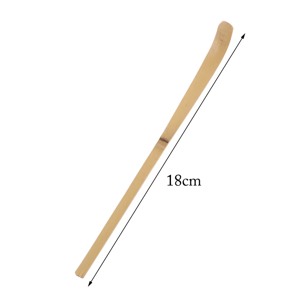 Wood Tea Sticks Matcha Spoon Teaware Teaspoon Handmade Black Bamboo Leaf Spatula Guide Kitchen Tool Spice Gadget Cooking Utensil