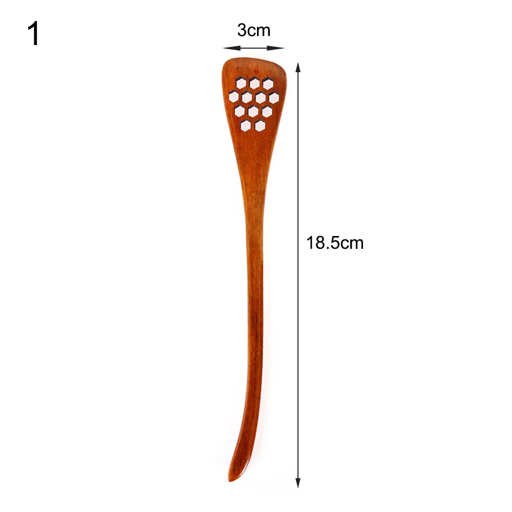 Wood Tea Sticks Matcha Spoon Teaware Teaspoon Handmade Black Bamboo Leaf Spatula Guide Kitchen Tool Spice Gadget Cooking Utensil