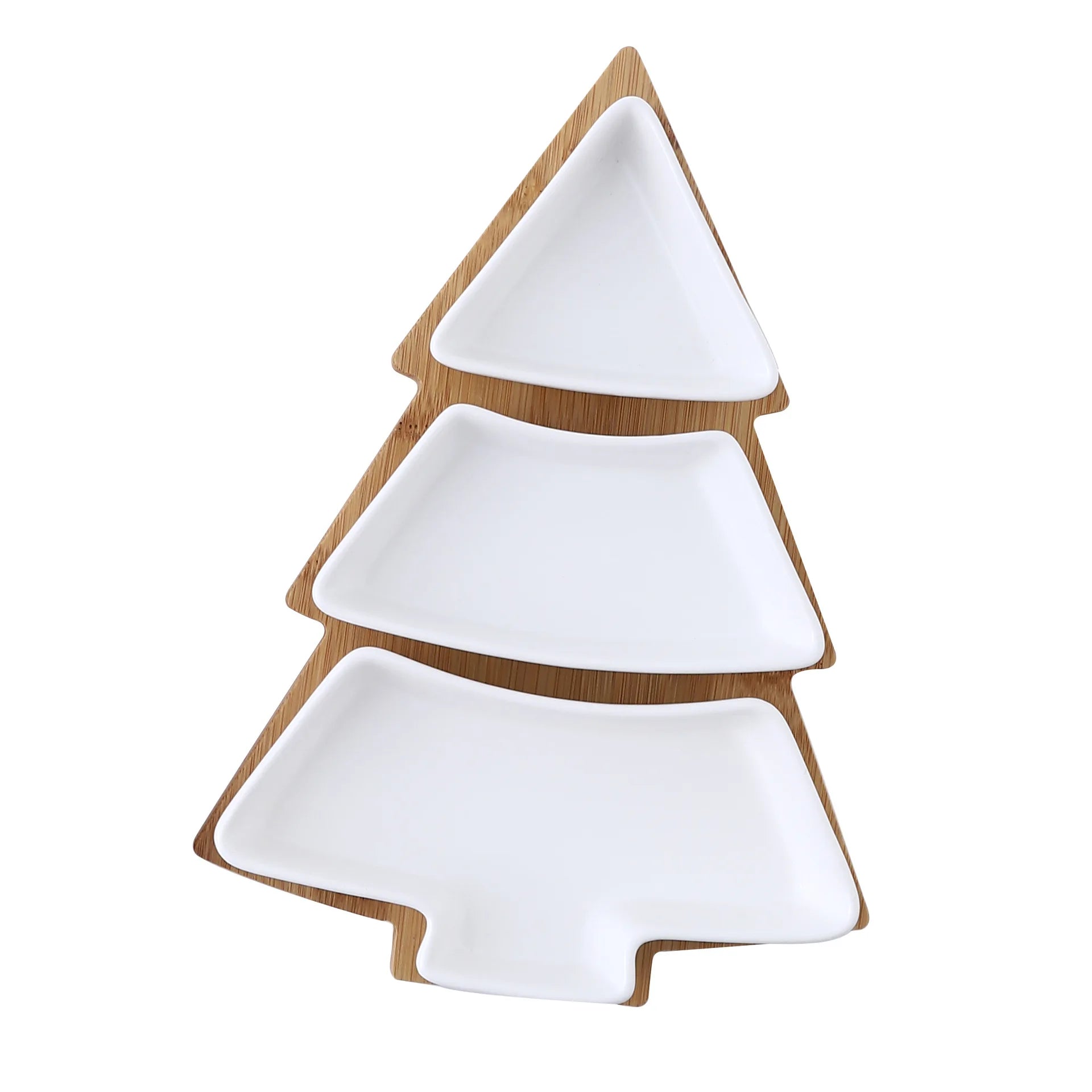 Christmas Tree Dessert Plate Set Cake Fruit Candy Ceramic Dish Porcelain Plates Tray Set
