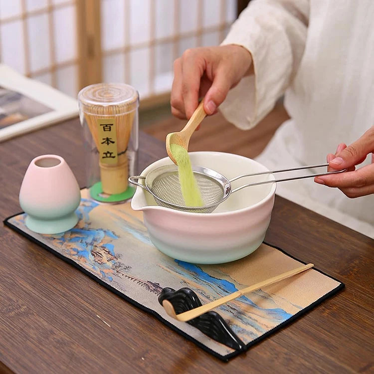 Low MOQ Japanese Ceremonial Grade Matcha Set Good Sale Ceramic Chawan Matcha Packaging with Box