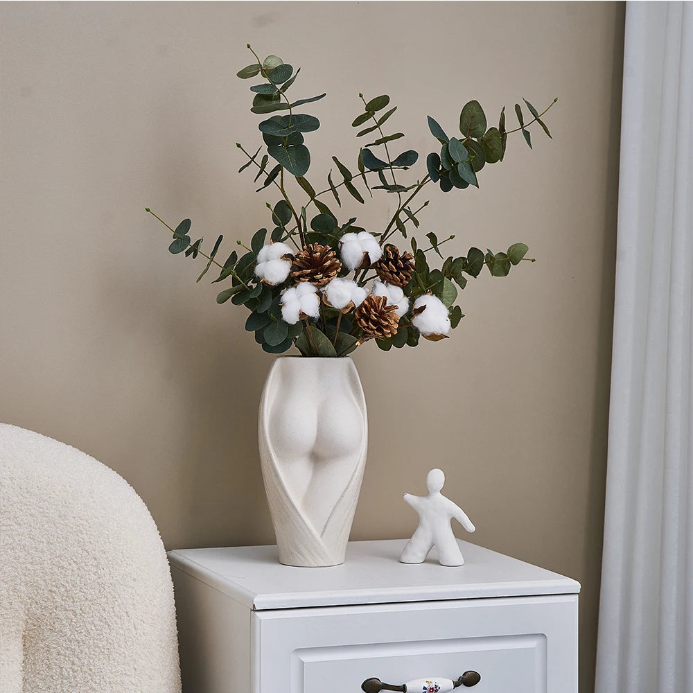 Decorative vases for flowers modern flower vase decoration home room decor nordic ceramic vase dried flower pots art plant pot