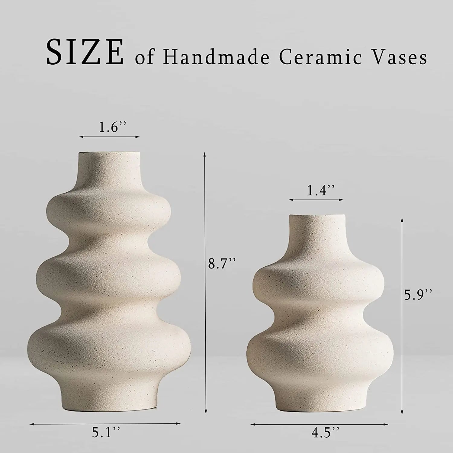 Nordic Style Ceramic Vase Modern White Dried Flower Vases Boho Home Decor Wedding Decoration Accessories Desktop Art Decorations