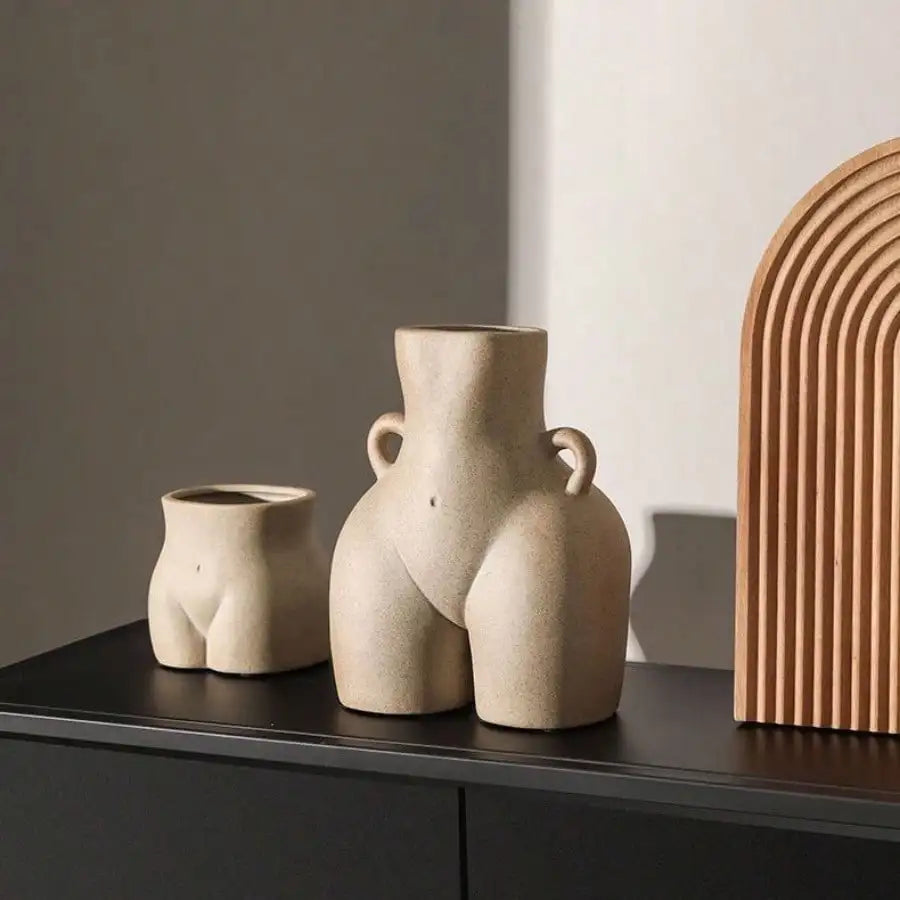 Creative Ceramic Vase Retro Home Decor Elegant Desktop Flower Pot Room Decoration Living Room Table Decoration and Accessories