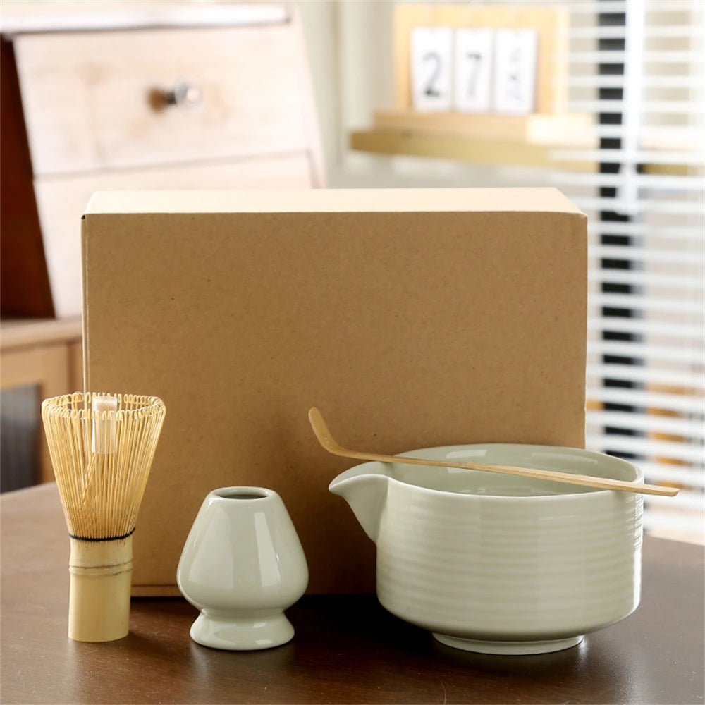 Japanese Matcha Tea Set Whisk Stand Tea Ceremony Matcha Bowl Grinder Brushes Tea Tools Holder Tea-making Tea Accessories