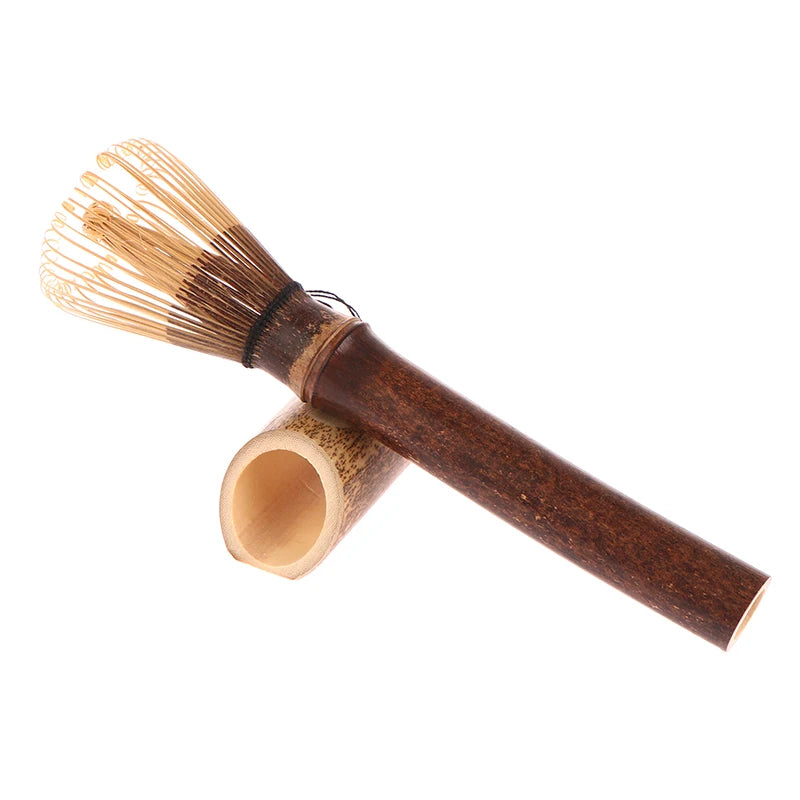 Matcha Whisk With Long Handle Matcha Powder Brush Tool Matcha Ceremony Accessory Japanese Style Handcurled Bamboo Tea Whisk