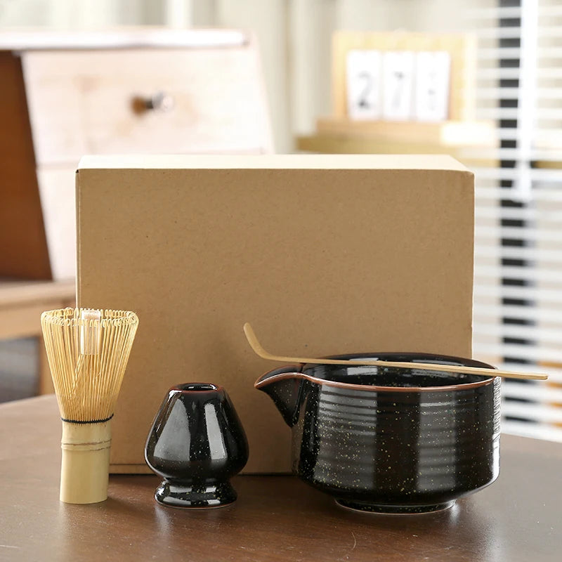 Japanese Matcha Tea Set Whisk Stand Tea Ceremony Matcha Bowl Grinder Brushes Tea Tools Holder Tea-making Tea Accessories