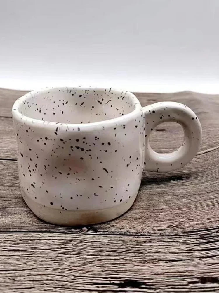 Ceramic Mug 250ml Ring Handl Coffee Milk Modern Print Porcelain Mug Handmade Ceramic Hot Chocolate Cup Couple Handgrip Cups