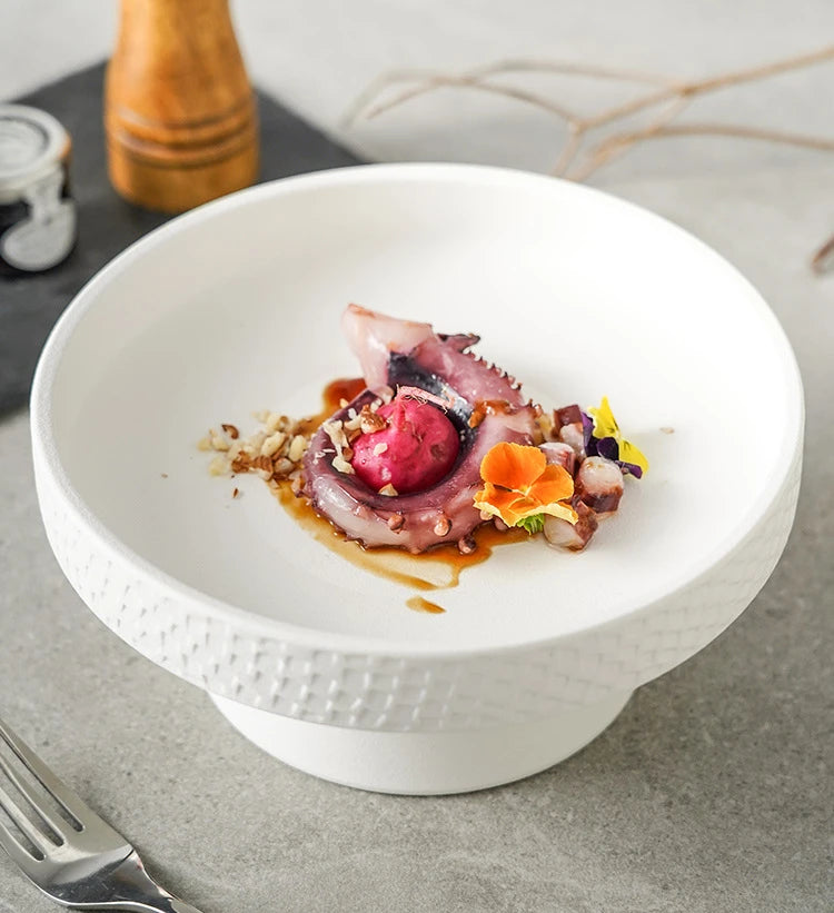 Creative Ceramic Western Dinner Plate Soup Plate Japanese Style Premium Dish Western Restaurant Layout