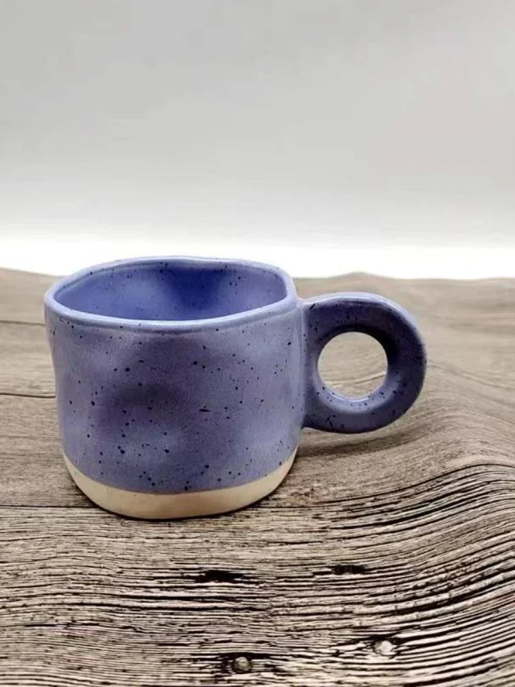 Ceramic Mug 250ml Ring Handl Coffee Milk Modern Print Porcelain Mug Handmade Ceramic Hot Chocolate Cup Couple Handgrip Cups