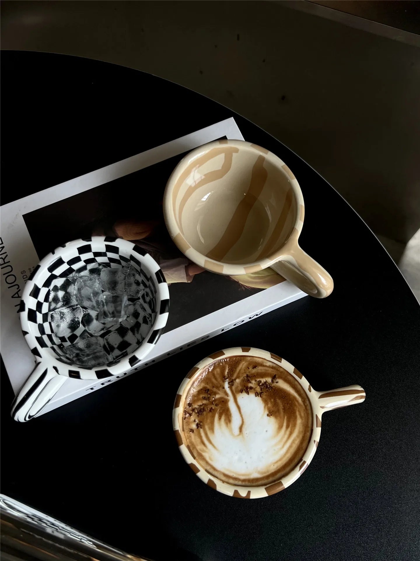 1pc Ceramic Mugs Coffee Cups Irregular Flower Milk Tea Cup ins korean style Oatmeal Breakfast Mug Drinkware Kitchen