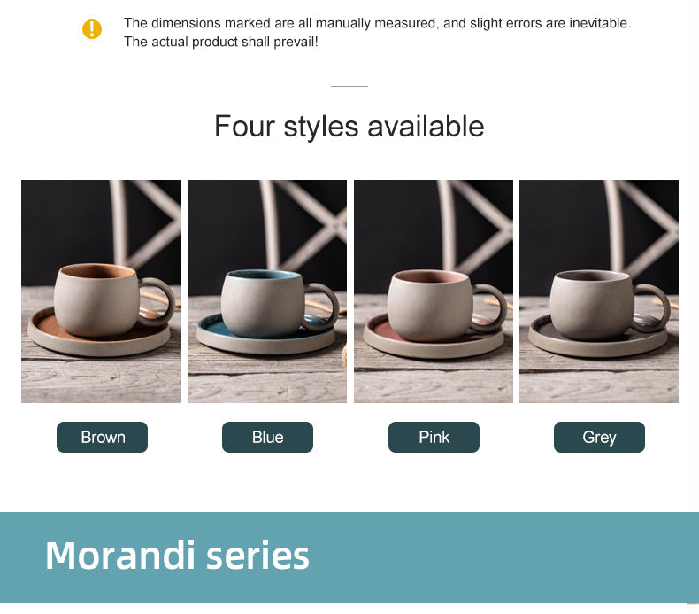 Ceramic Mug set In Japanese Retro Style Minimalist Afternoon Tea Cup Coffee Cup Dessert Mug Valentine's Day Gift cup