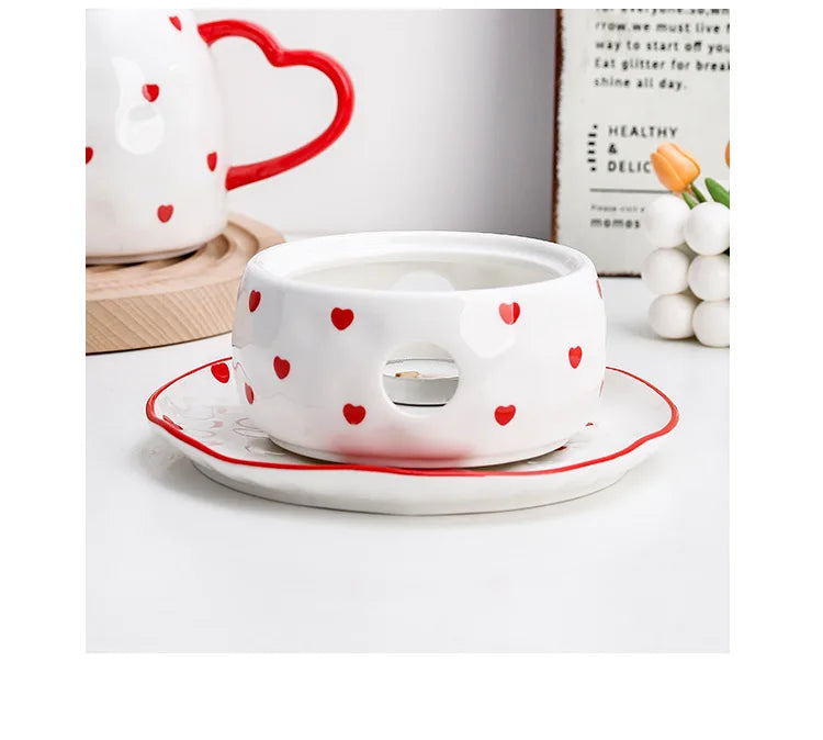 European Ceramic Coffee Cup Pot with Set Vintage English Afternoon Tea Large Teacups Coffe Cup Tea Cup