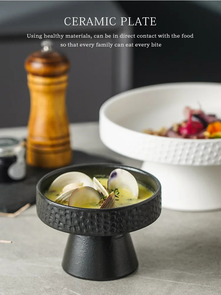 Creative Ceramic Western Dinner Plate Soup Plate Japanese Style Premium Dish Western Restaurant Layout