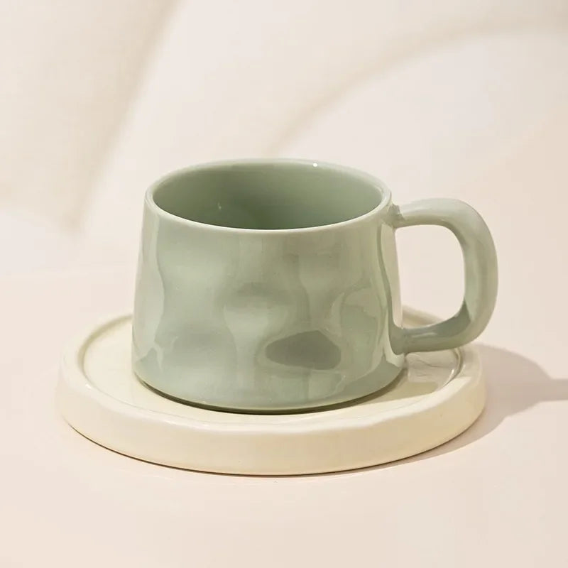 Ceramic Mugs Cute Coffee Cups and Saucers Creative Exquisite Afternoon teacup Breakfast Milk Mug Girl Gift Coffee Cup Water cups