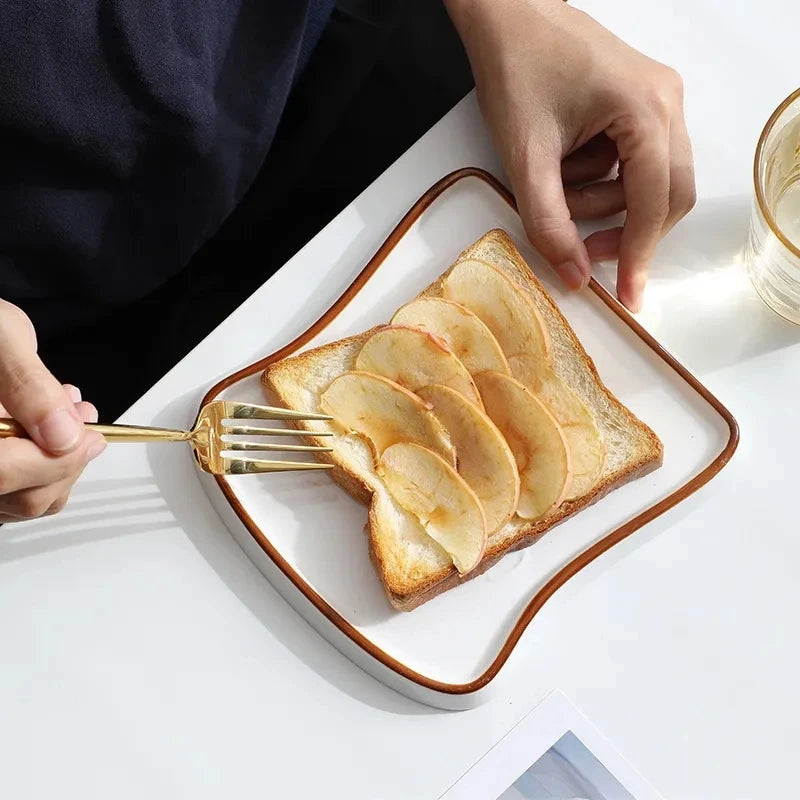 Breakfast bread plate, ceramic creative plate, steak plate, dessert plate