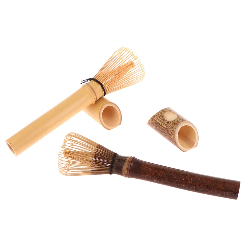 Matcha Whisk With Long Handle Matcha Powder Brush Tool Matcha Ceremony Accessory Japanese Style Handcurled Bamboo Tea Whisk