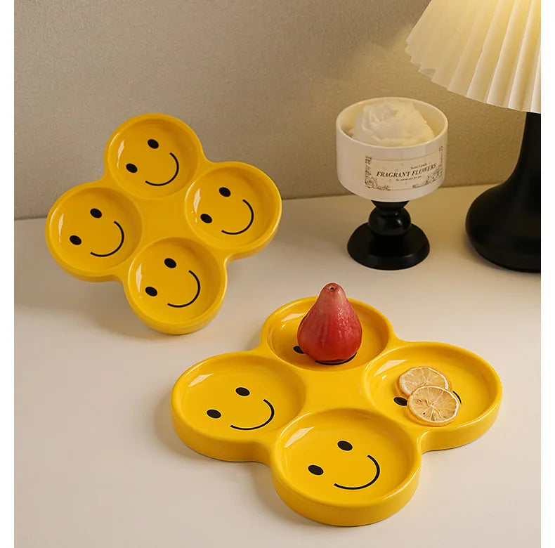 Ceramic Shelf Home Atmosphere Decoration Home Decor Living Room Foyer Creative Decoration Gifts Miscellaneous Storage Tray