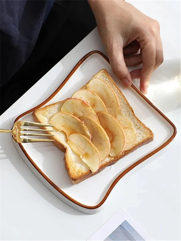 Breakfast bread plate, ceramic creative plate, steak plate, dessert plate