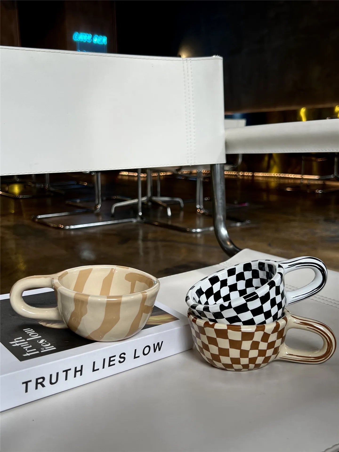 1pc Ceramic Mugs Coffee Cups Irregular Flower Milk Tea Cup ins korean style Oatmeal Breakfast Mug Drinkware Kitchen