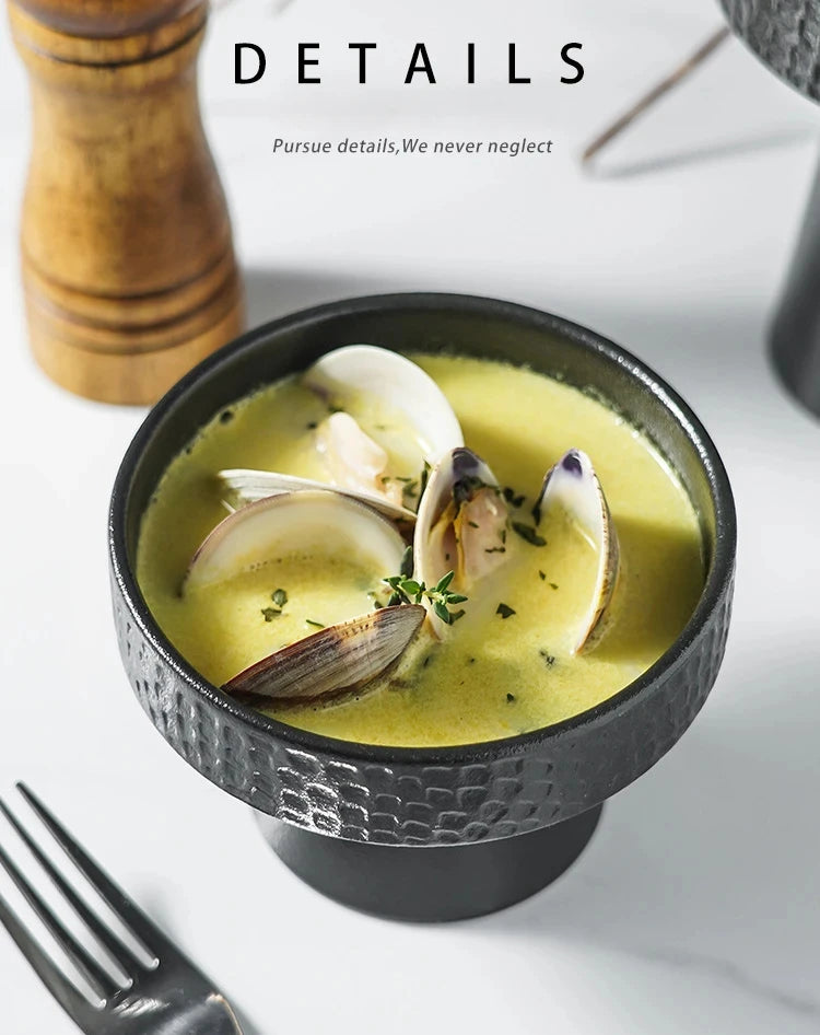Creative Ceramic Western Dinner Plate Soup Plate Japanese Style Premium Dish Western Restaurant Layout