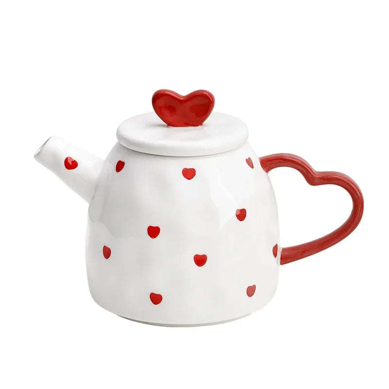 European Ceramic Coffee Cup Pot with Set Vintage English Afternoon Tea Large Teacups Coffe Cup Tea Cup