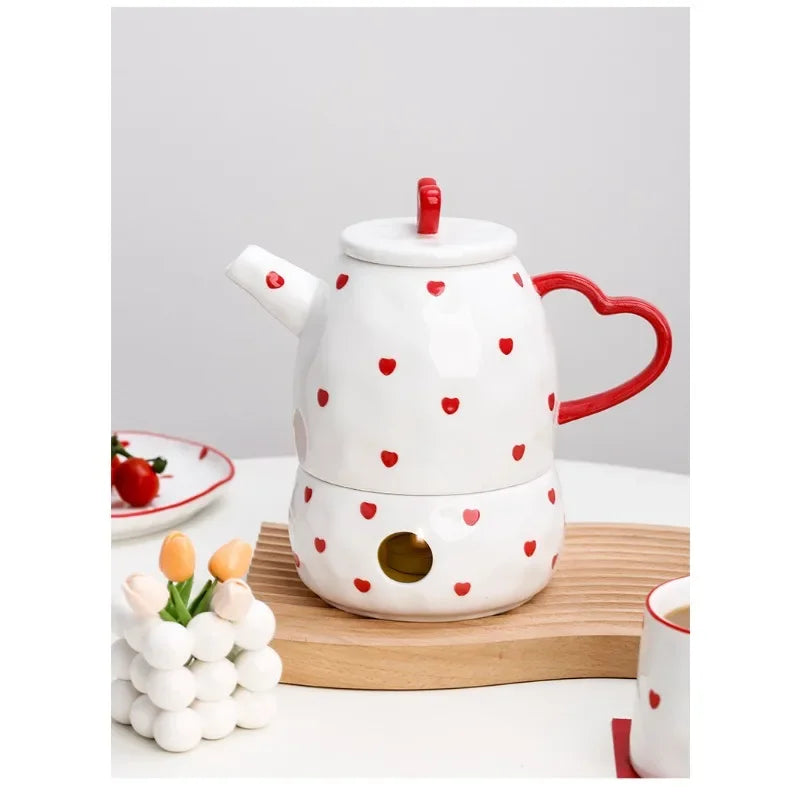 European Ceramic Coffee Cup Pot with Set Vintage English Afternoon Tea Large Teacups Coffe Cup Tea Cup