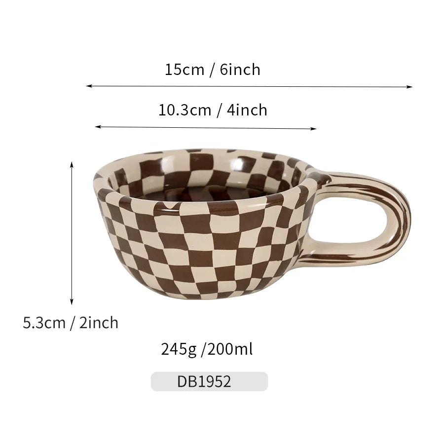 1pc Ceramic Mugs Coffee Cups Irregular Flower Milk Tea Cup ins korean style Oatmeal Breakfast Mug Drinkware Kitchen