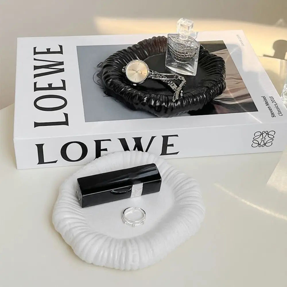 Ceramic Jewelry Storage Tray Creative Portable Jewelry Display Rack Artistic Multi-Function Storage Plate Photography Props