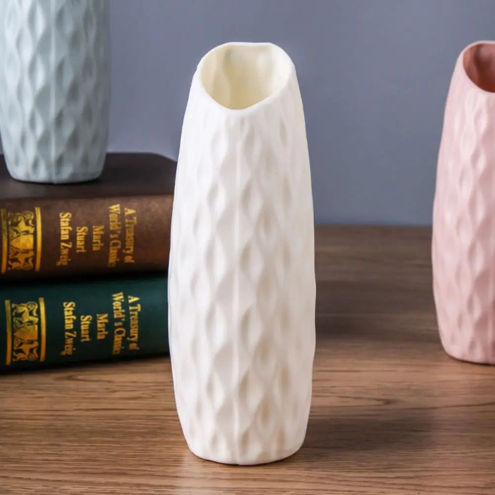 Home Decor Plastic Plastic Vases Imitation Ceramic Flower Arrangement Flower Pot Decoration Desktop Ornament Living Room