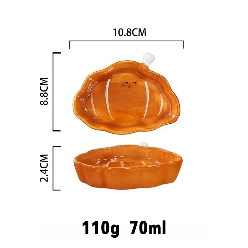 Ceramic bread plate cute croissant pattern dessert plate home creative plate