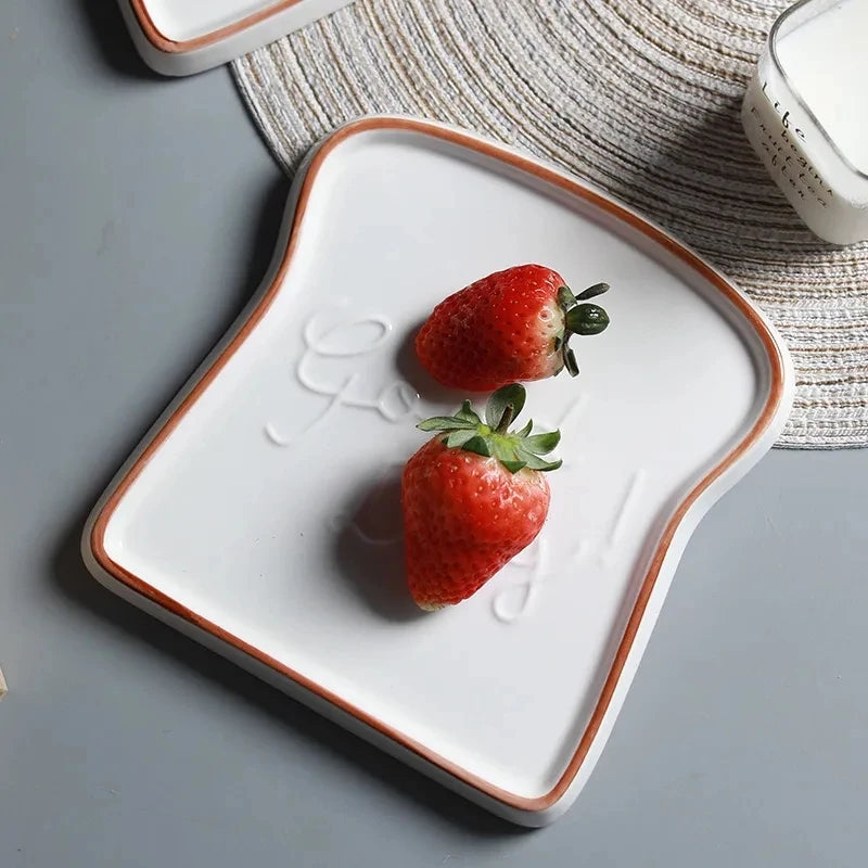 Breakfast bread plate, ceramic creative plate, steak plate, dessert plate