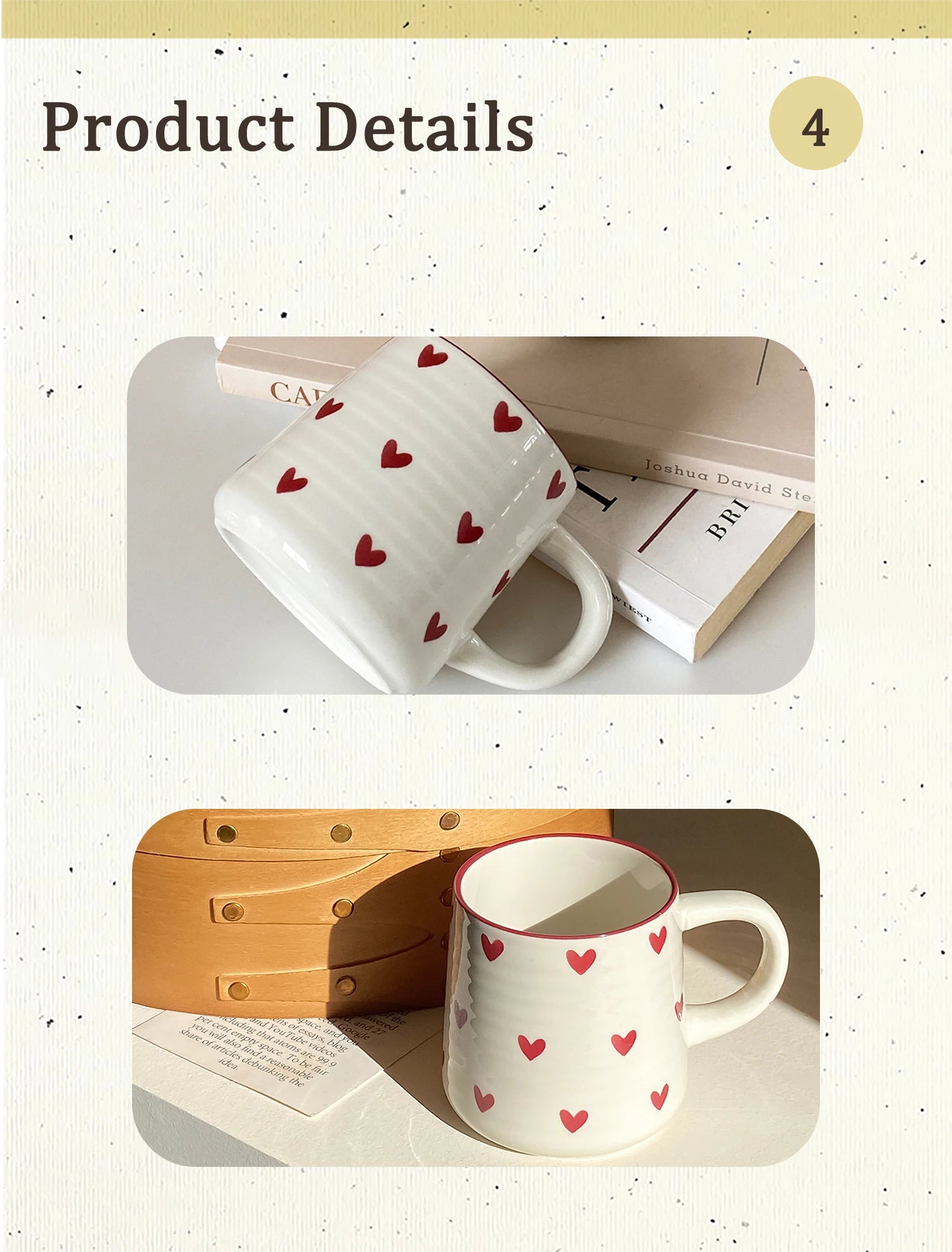 Love Ceramic Mug, Cute Little Love Ceramic Mug Coffee Cup Drinking Cup, Suitable for Home Drinking, Afternoon Tea Drinking, Office Drinking, Coffee Shop Latte Art, Souvenir, Valentine's Day Holiday Gift, Birthday Gift