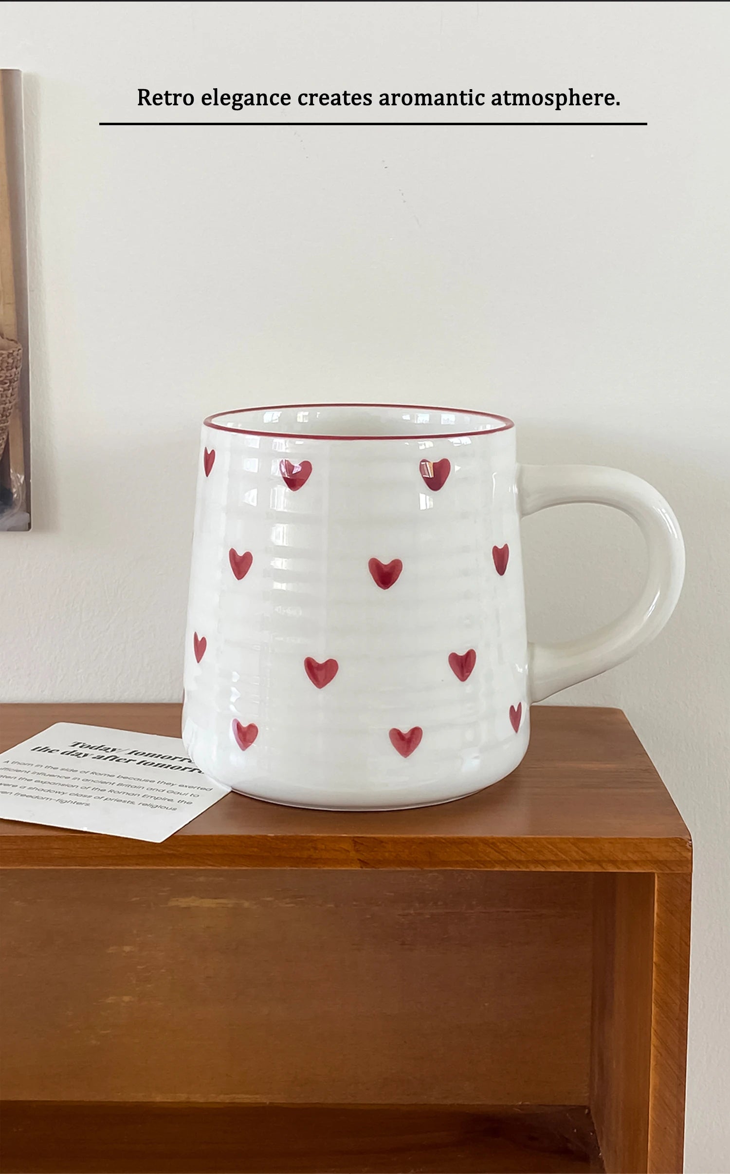 Love Ceramic Mug, Cute Little Love Ceramic Mug Coffee Cup Drinking Cup, Suitable for Home Drinking, Afternoon Tea Drinking, Office Drinking, Coffee Shop Latte Art, Souvenir, Valentine's Day Holiday Gift, Birthday Gift