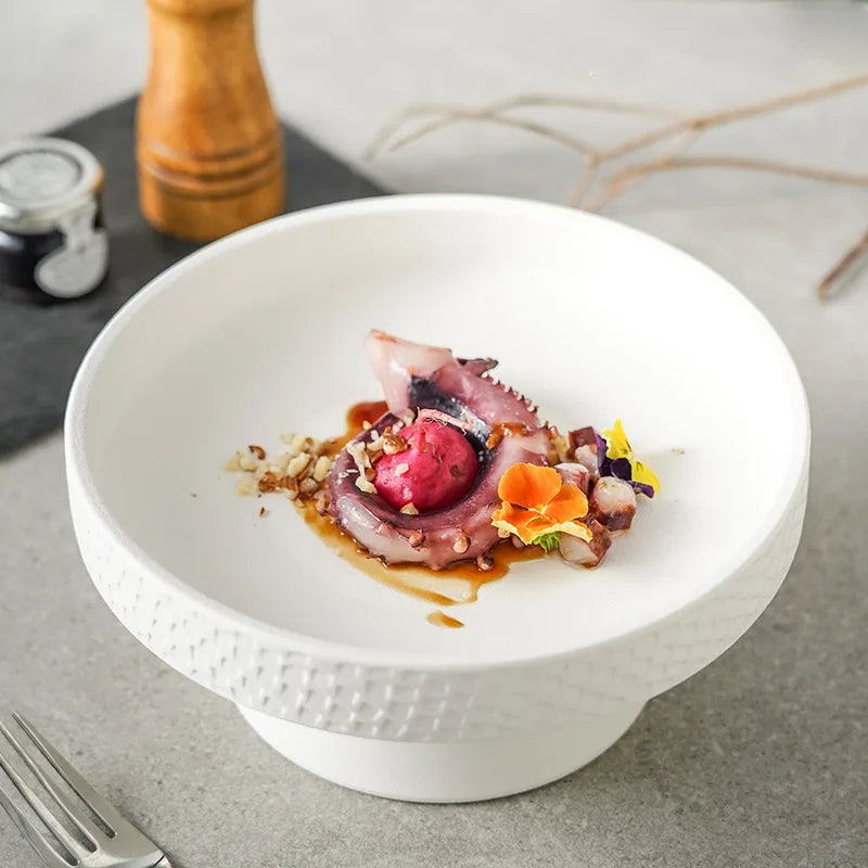 Creative Ceramic Western Dinner Plate Soup Plate Japanese Style Premium Dish Western Restaurant Layout