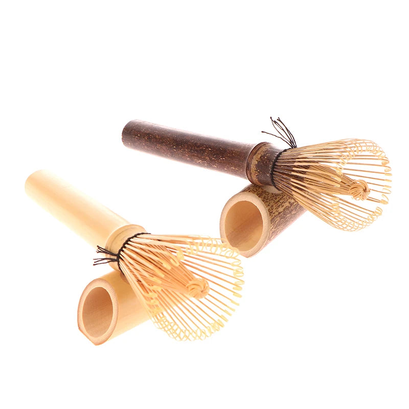 Matcha Whisk With Long Handle Matcha Powder Brush Tool Matcha Ceremony Accessory Japanese Style Handcurled Bamboo Tea Whisk