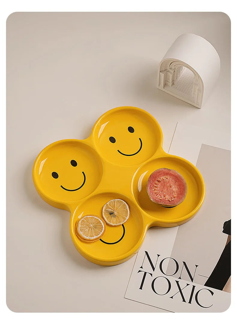 Ceramic Shelf Home Atmosphere Decoration Home Decor Living Room Foyer Creative Decoration Gifts Miscellaneous Storage Tray